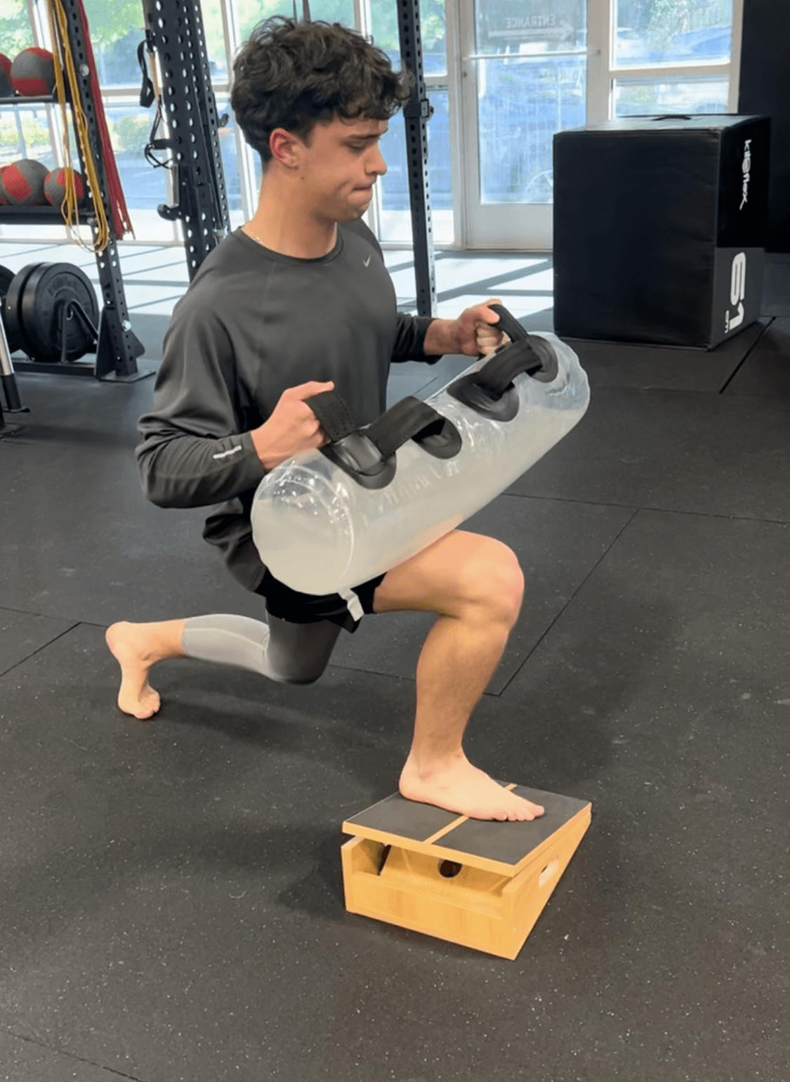Patient doing physical exercises designed to bring relief to their ACL injury