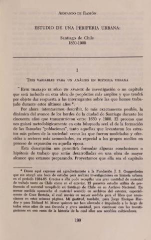 Estudio de una periferia urbana: Santiago de Chile, 1850-1900