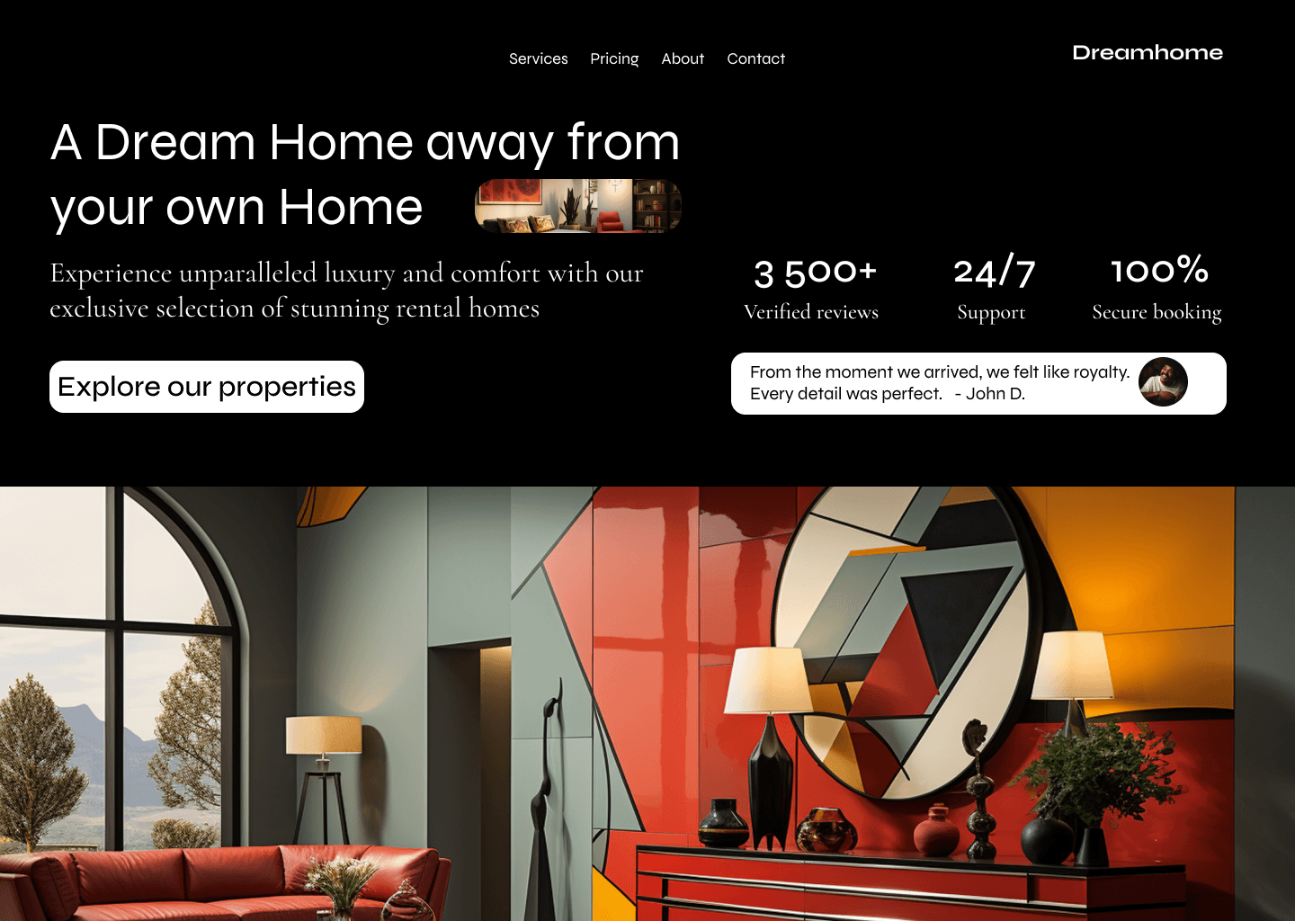 "Dreamhome" design concept portfolio