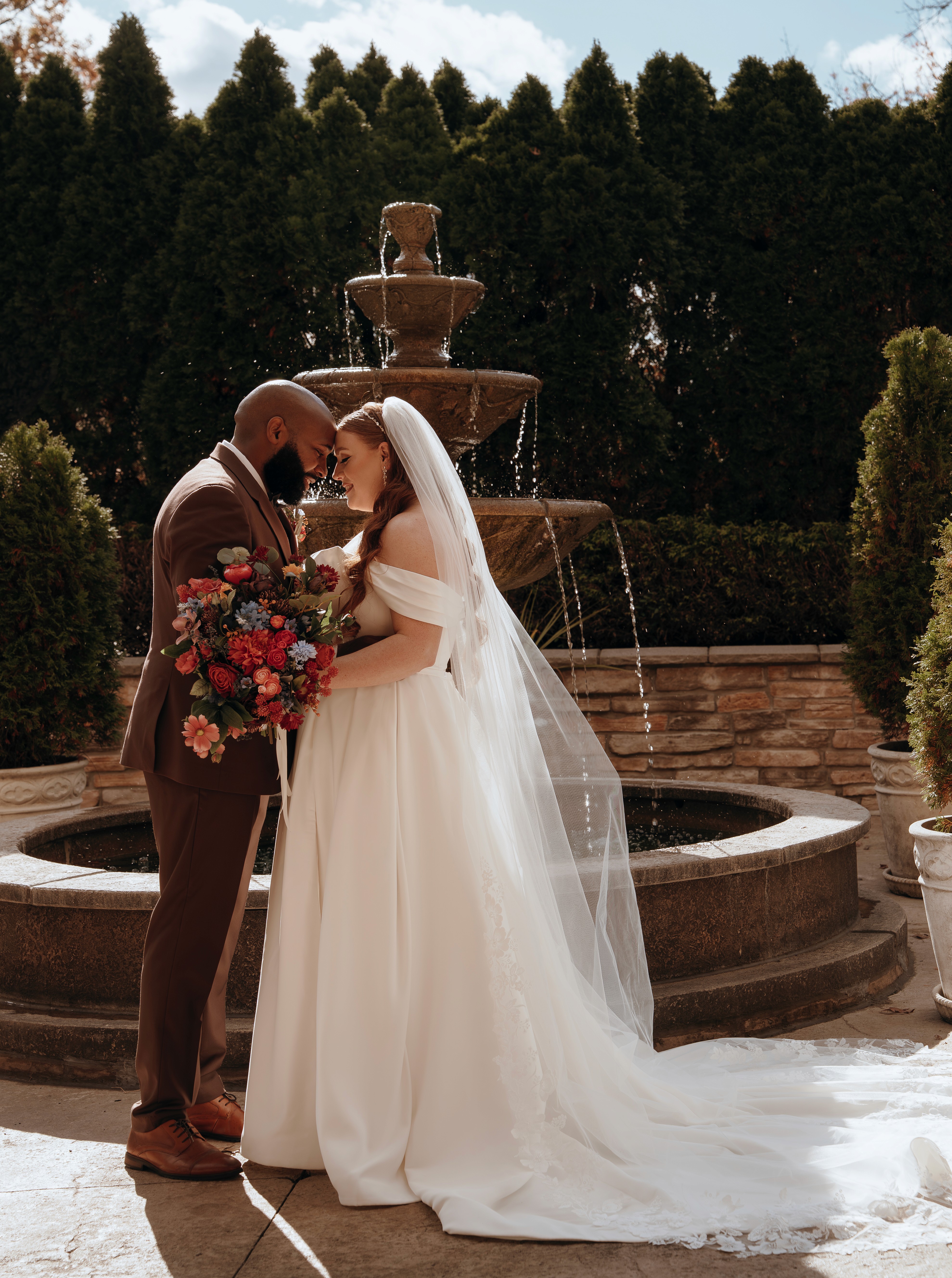 Photograph of Bride with flowers