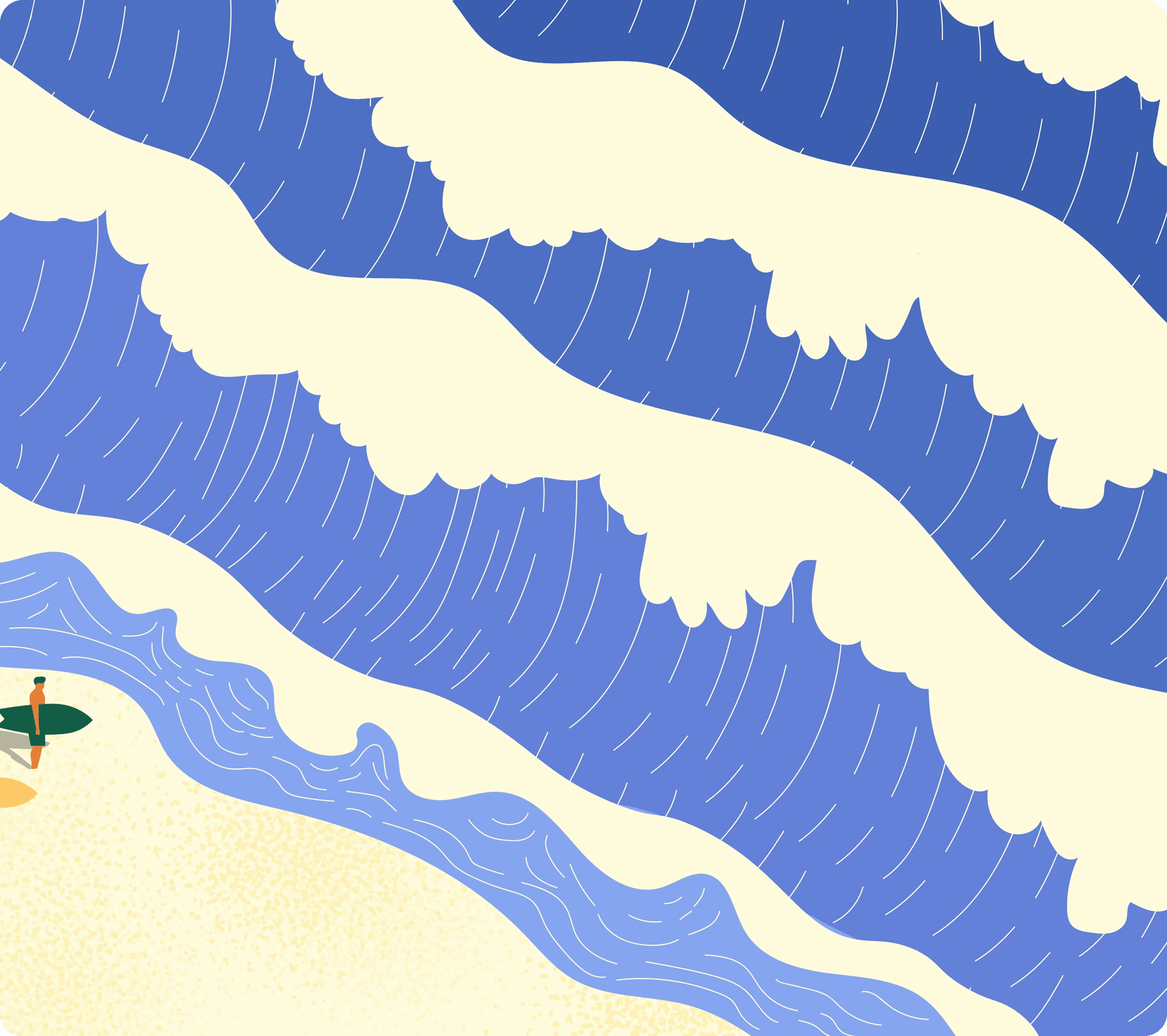 Large blue ocean waves