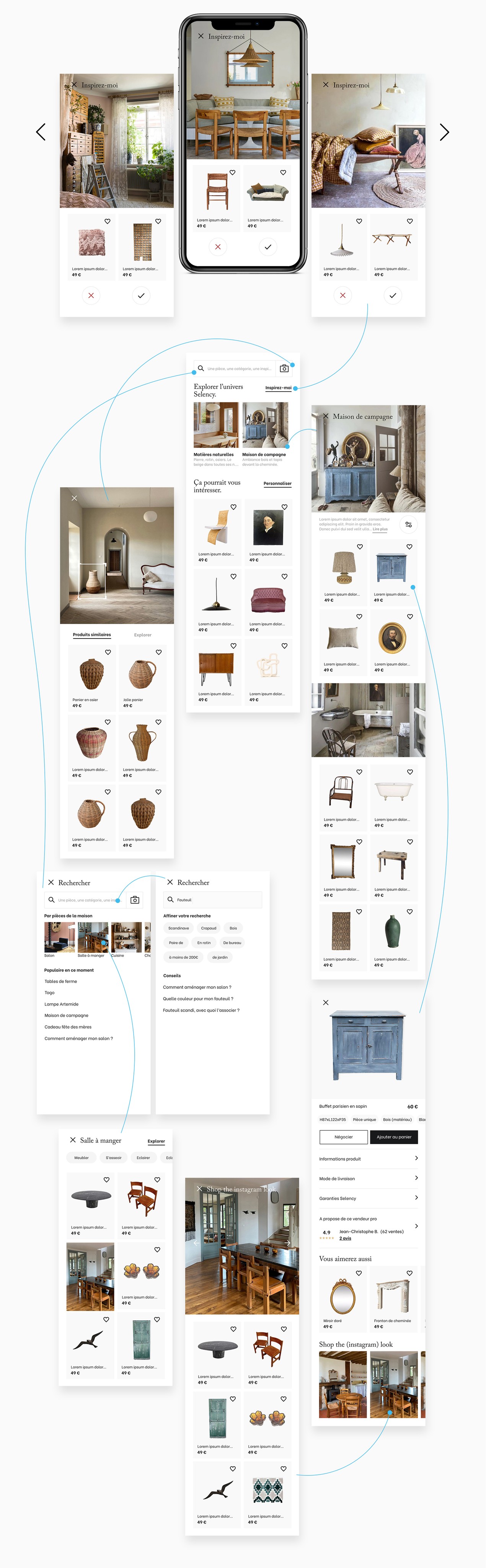 UX UI design, exploration d'une expérience immersive pour une marque de déco