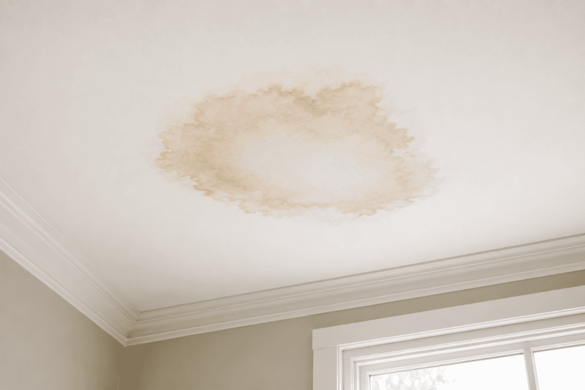 roof leak first visible signs ceiling