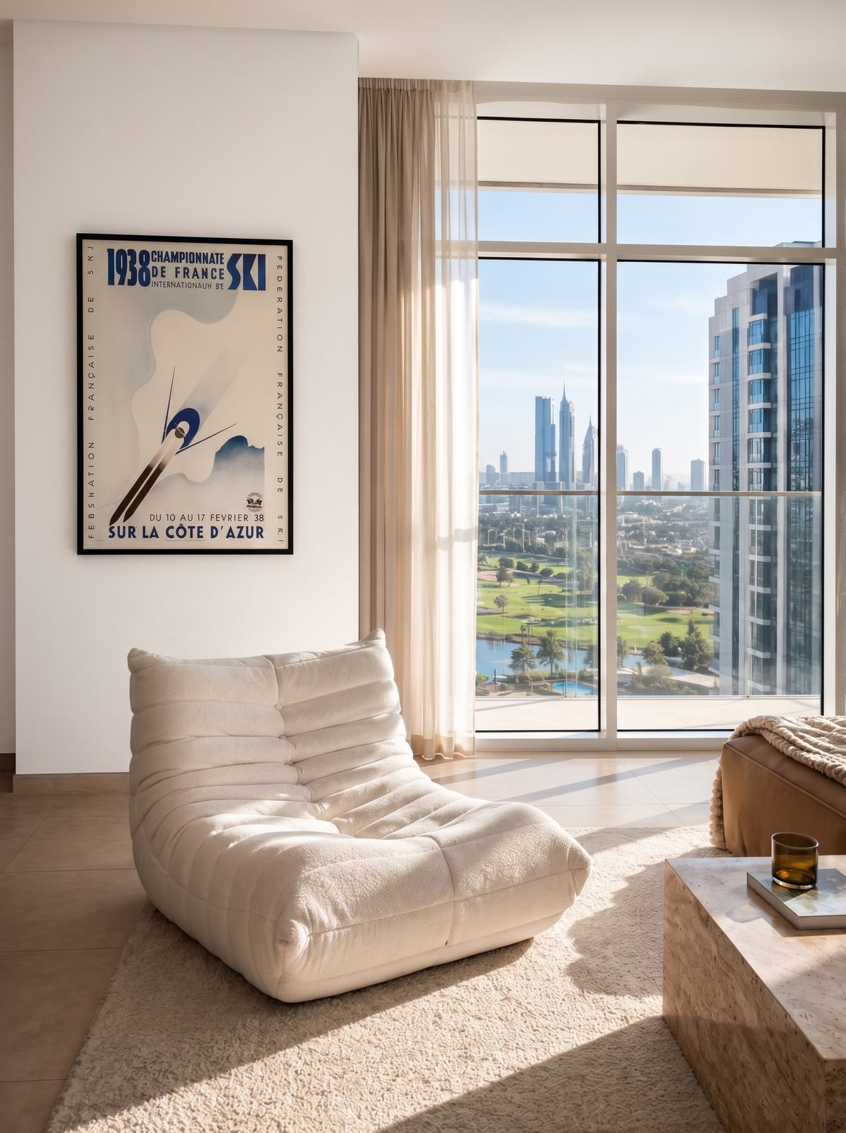 Seating and window outlook, furnished by alto