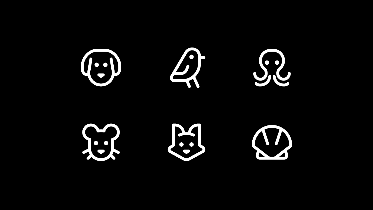 Core Line Animal Icon Set