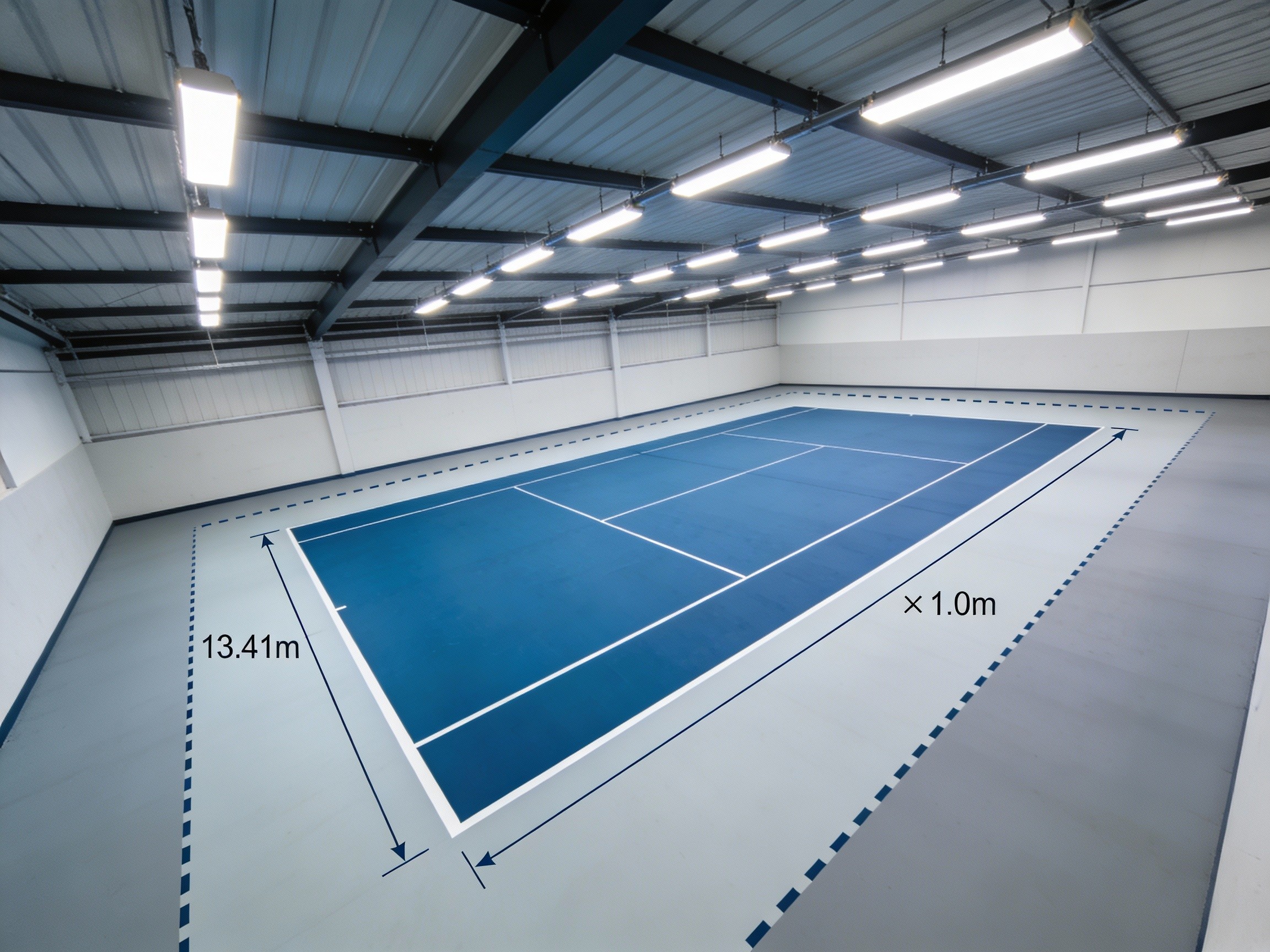 香港室內網球場地台工程,專業運動地板鋪設及精準劃線,適合學校體育館及私人會所地板翻新工程。