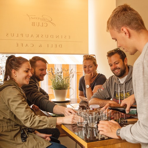 Tasting of "Kali" (a local malt-pop drink) at a local deli.