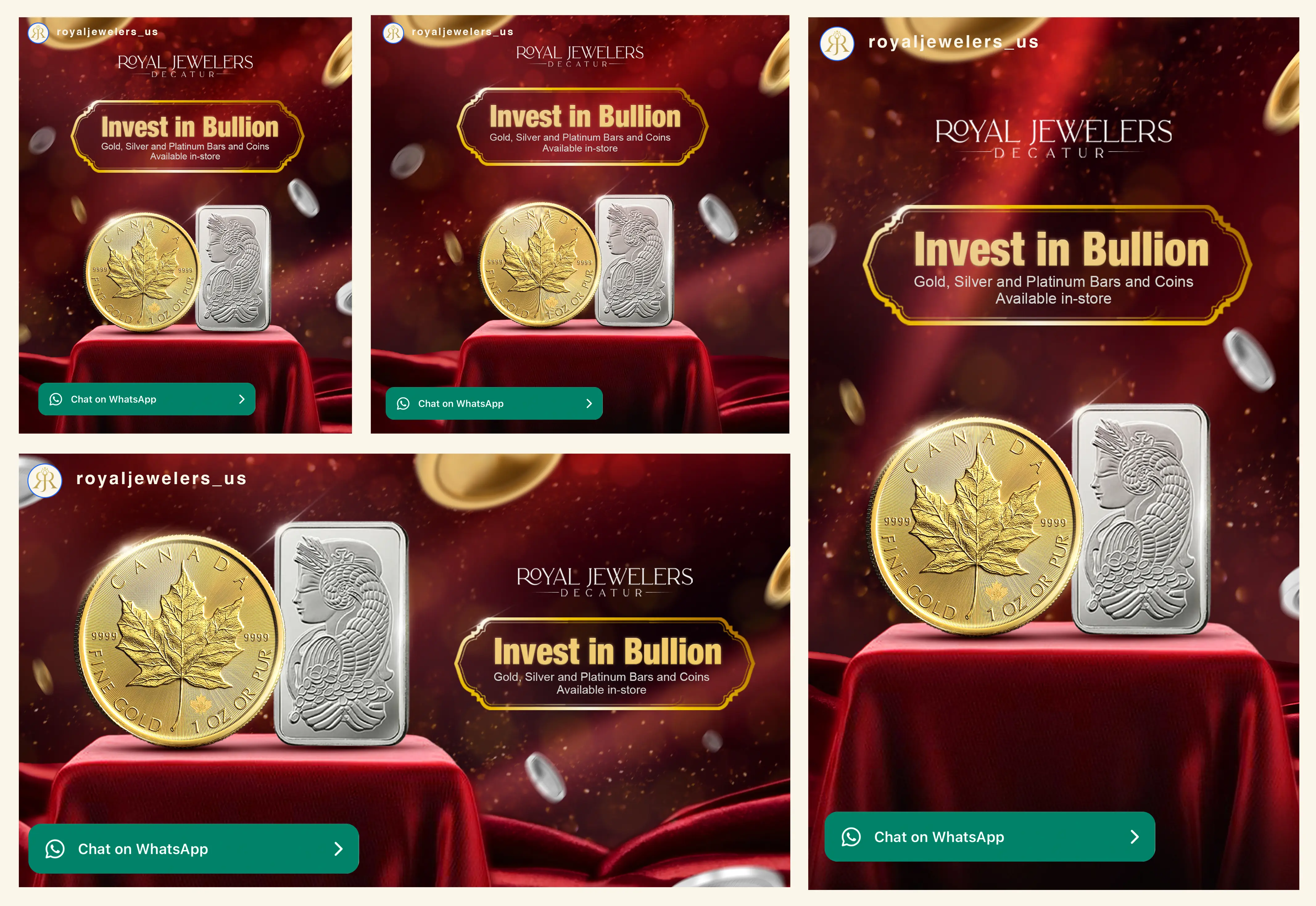 Facebook and Instagram ad campaigns by Idea to Edit for Royal Jewelers Atlanta — Indian diaspora targeting