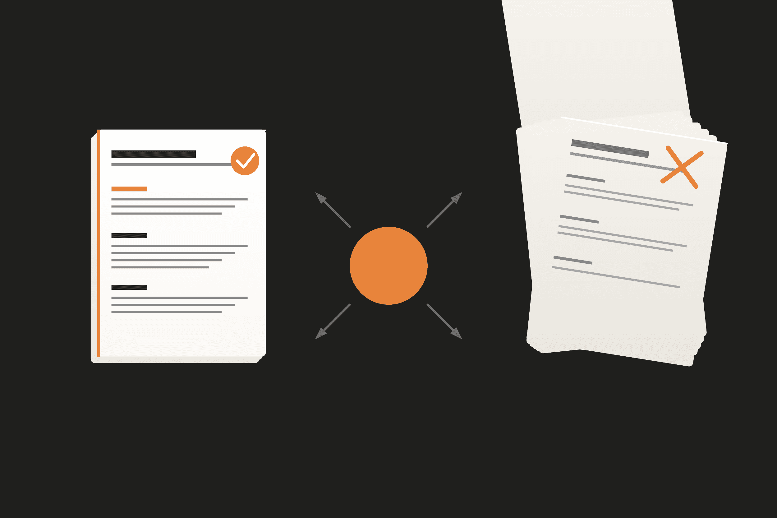 Beide Seiten des Recruiting-Tischs
