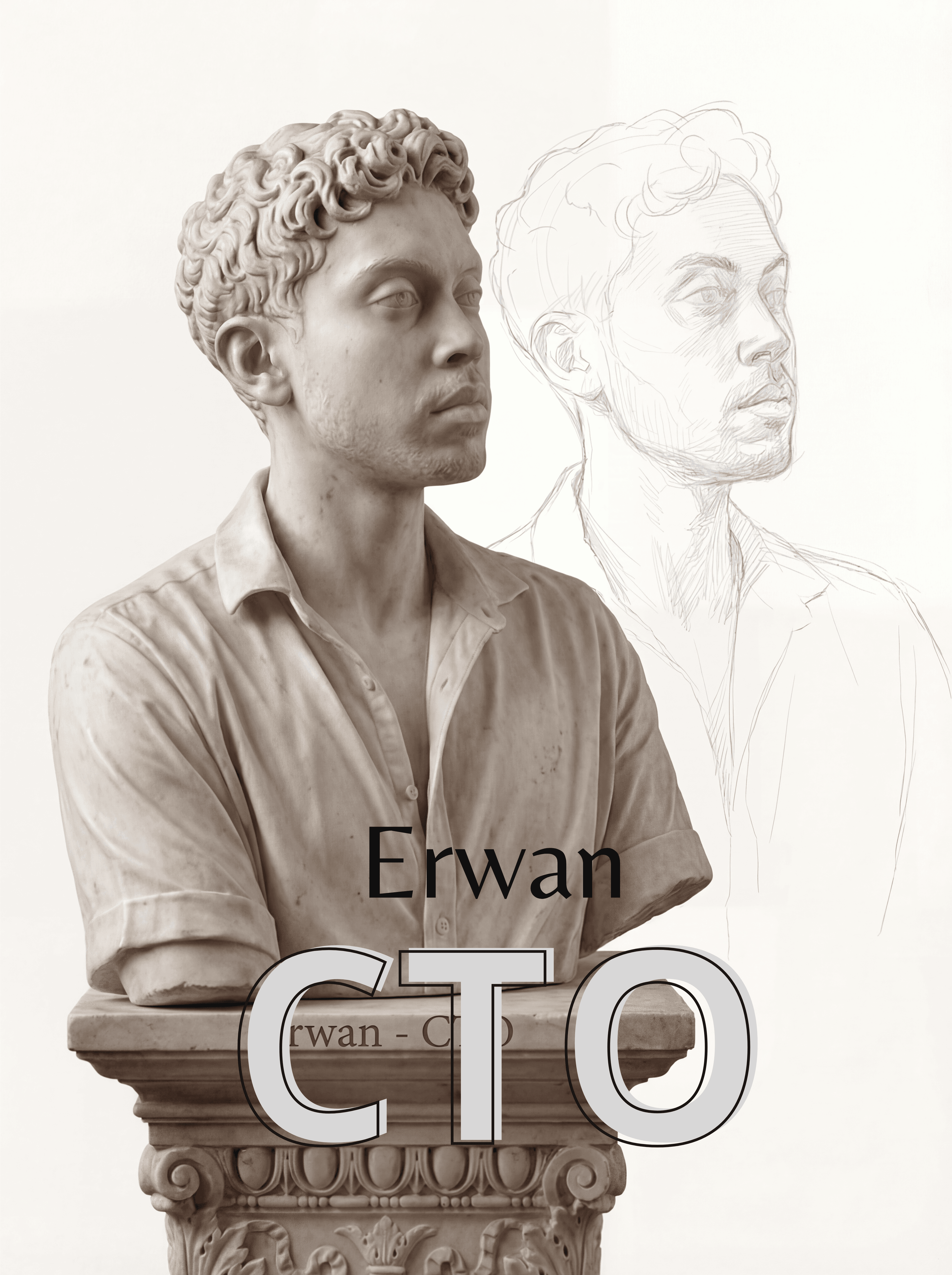 Side Portrait Sculpture Painting