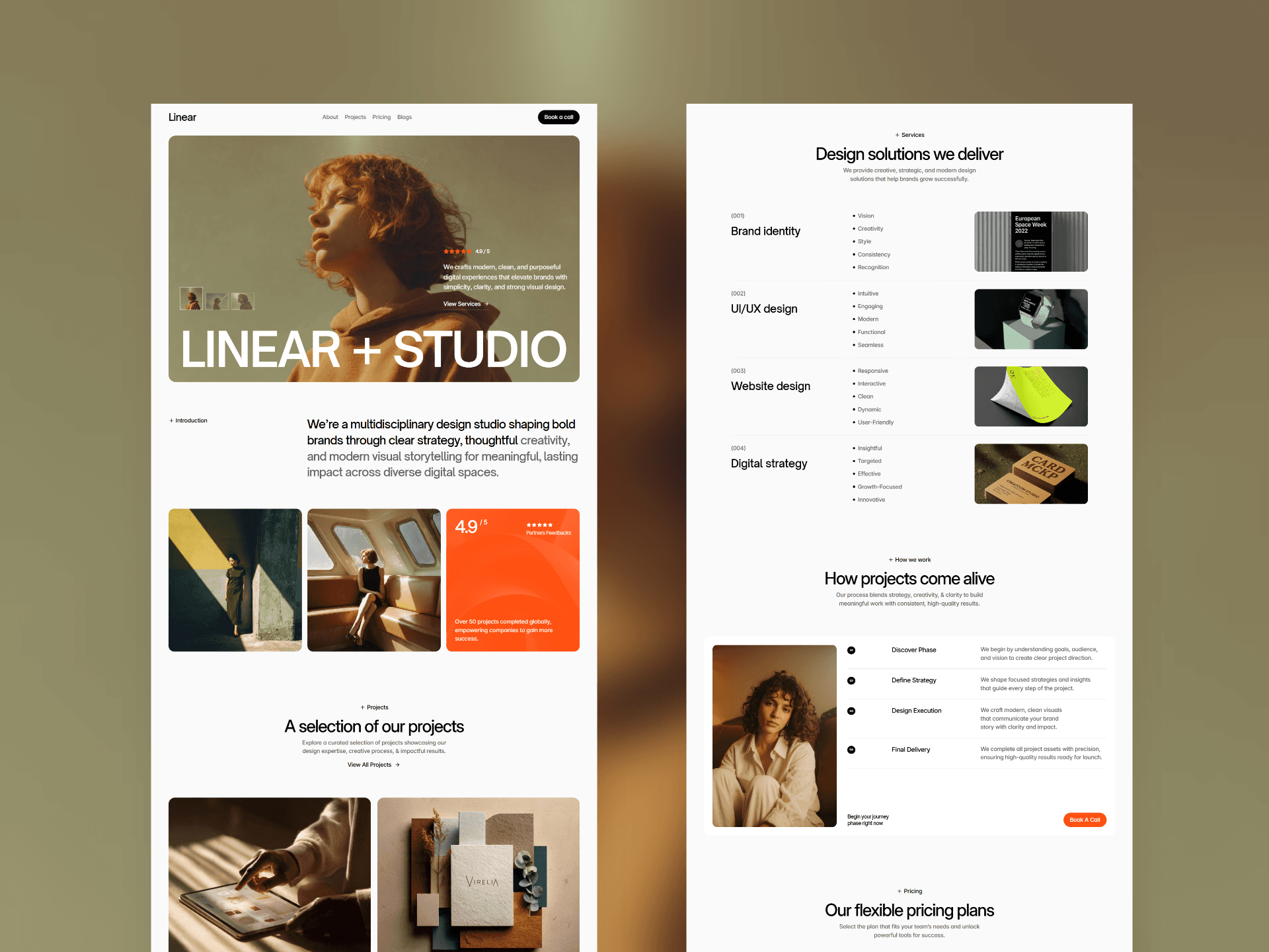Linear Studio Framer Agency Template