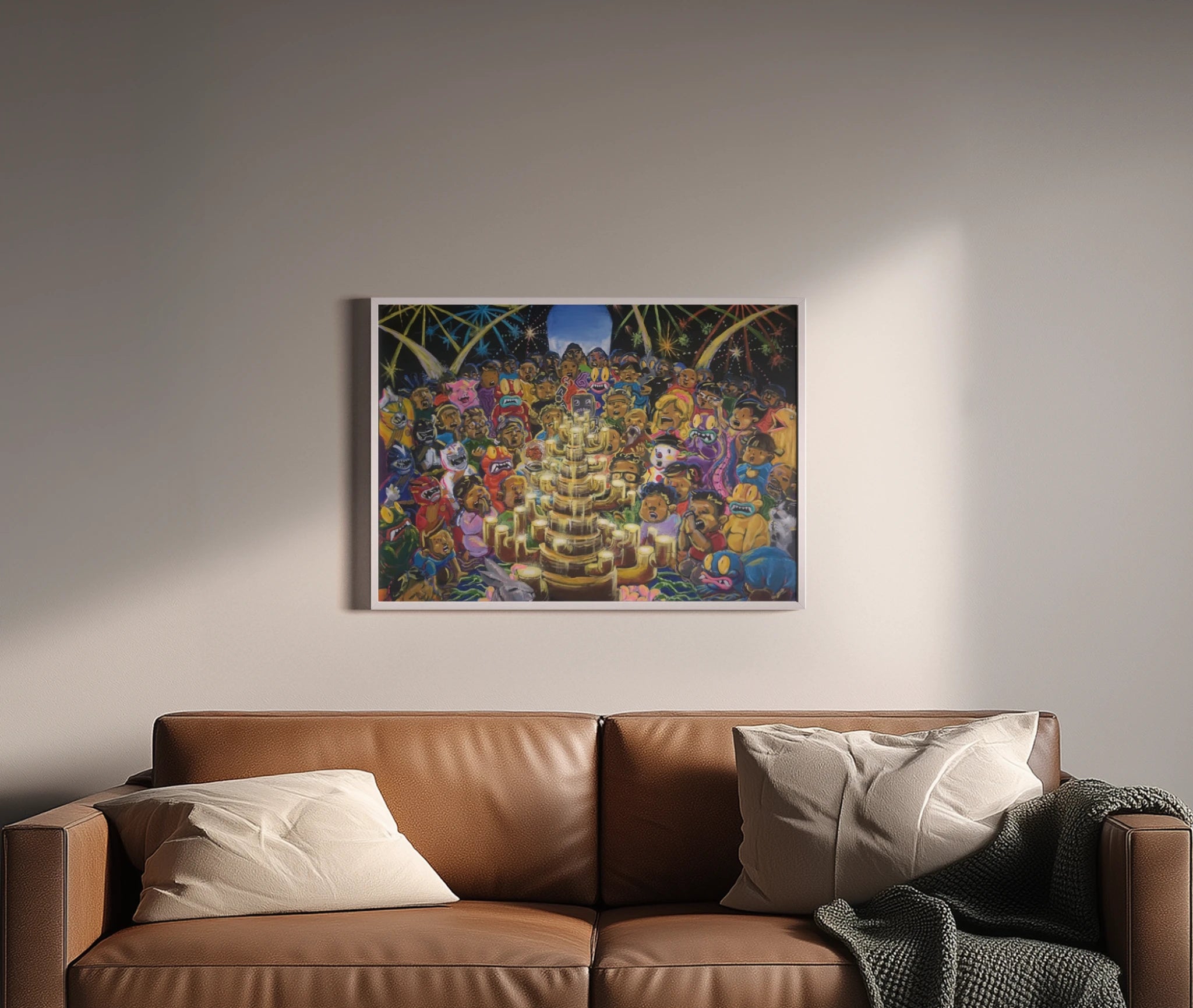 premium art poster and canvas prints, with originals available, from QART , of the artwork " Manifest! Please Wait a Moment "