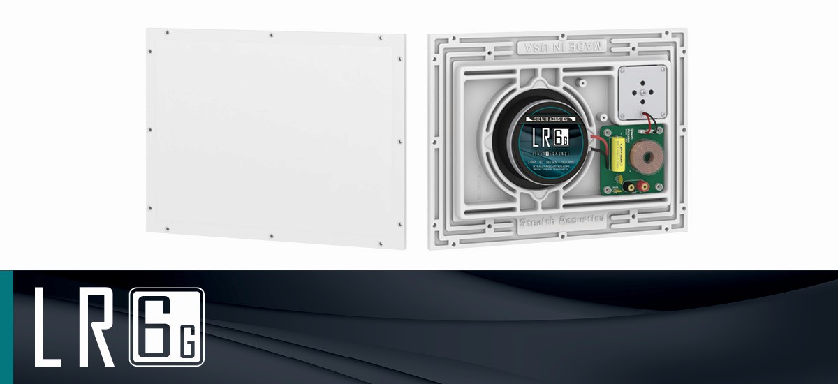 Stealth Acoustics LR6g speaker, front and back view