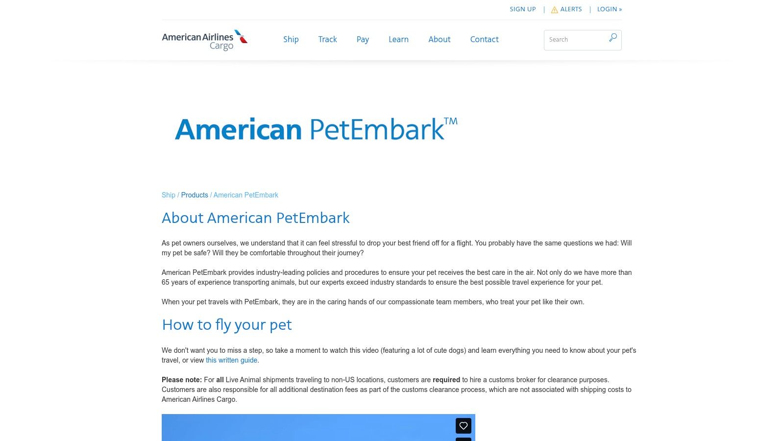 American Airlines Cargo – PetEmbark