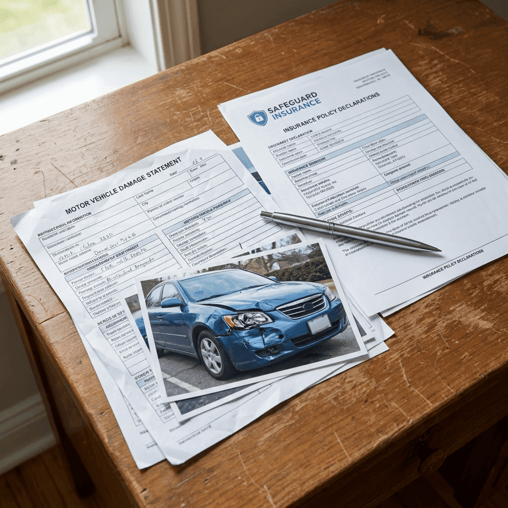 dokumentacja powypadkowa i oświadczenie sprawcy kolizji