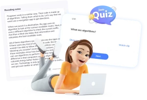 Screenshots of active recall using Jam Quiz