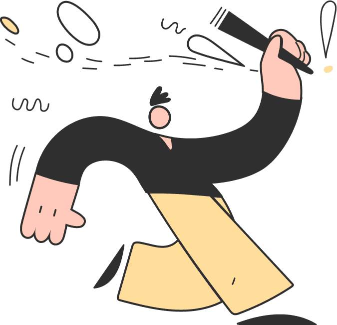 Running with pen