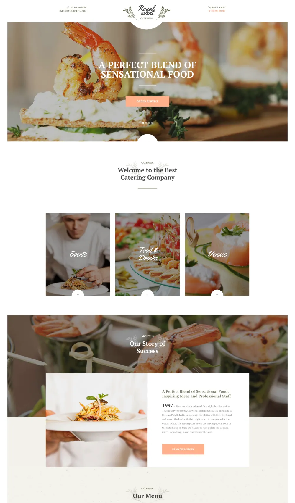 Catering Website Design