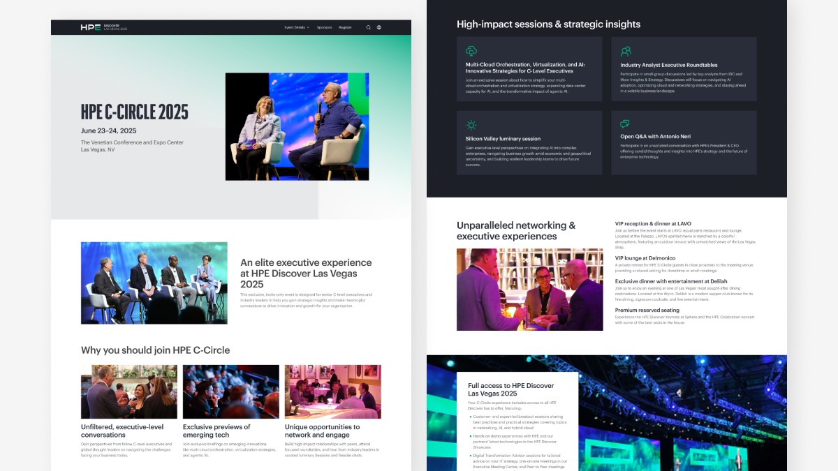 Screenshot of HPE Labs web page wireframe
