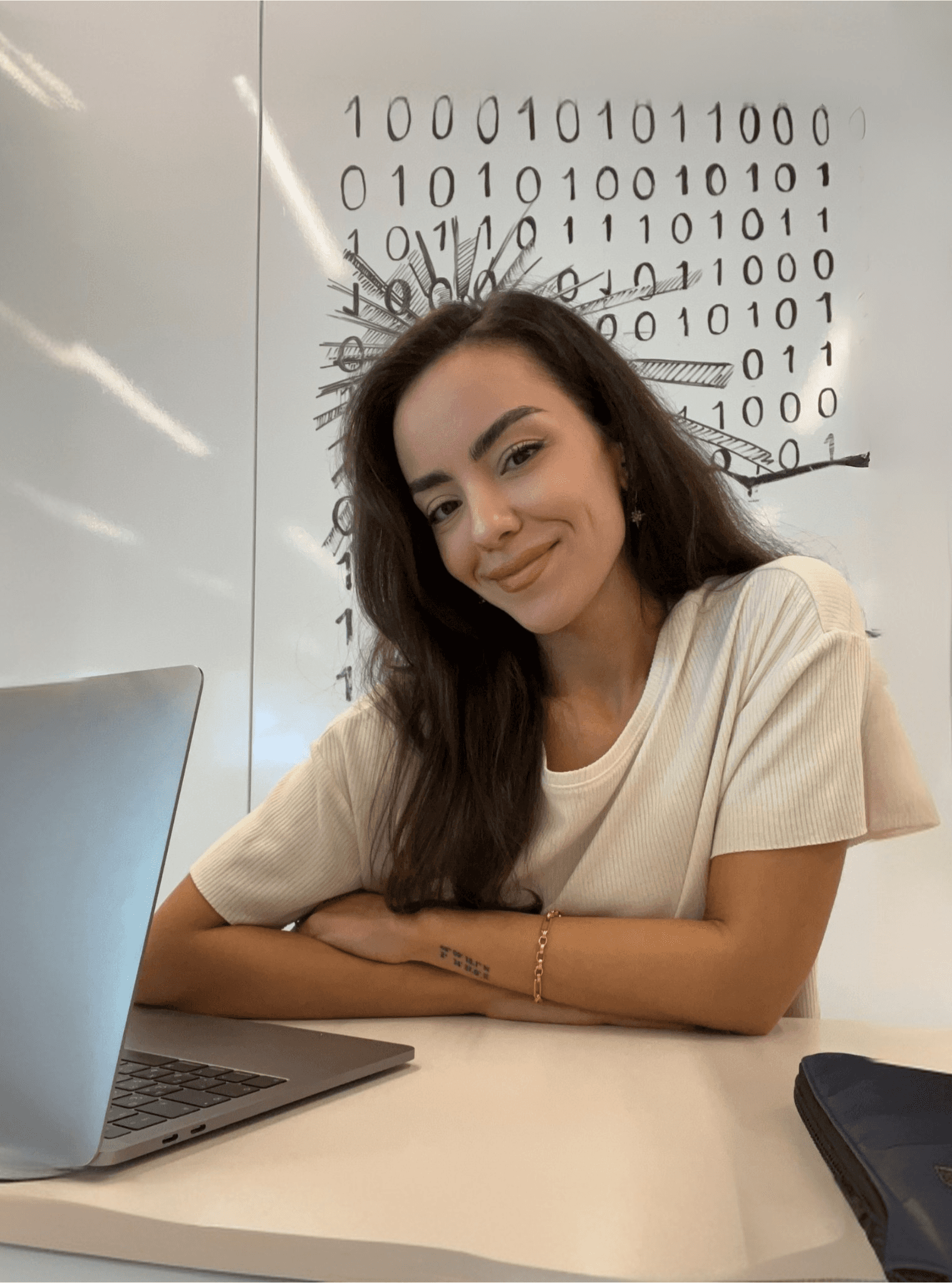 Woman with color palette