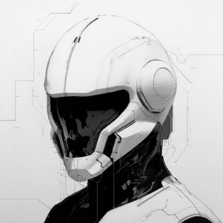 Profile picture, character wearing a helmet