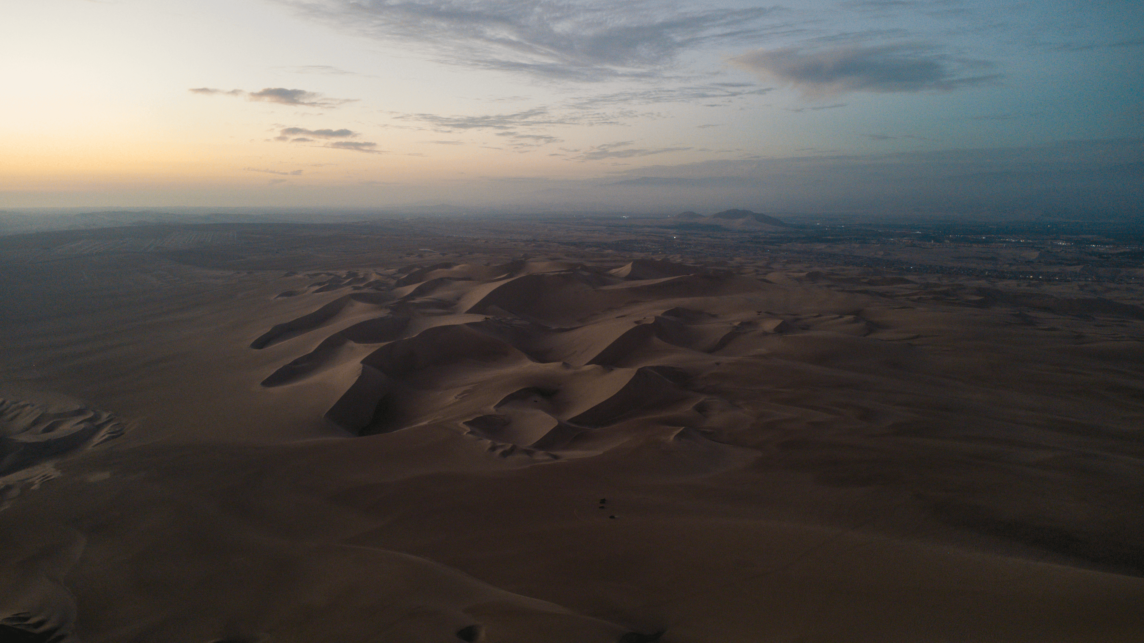 Le désert de Huacachina vue du ciel