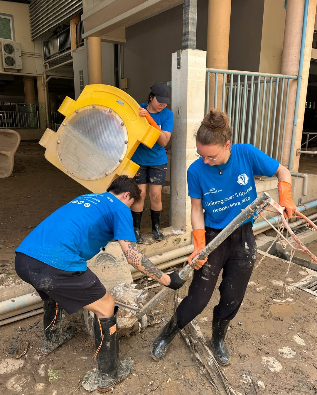 a group of people in a room