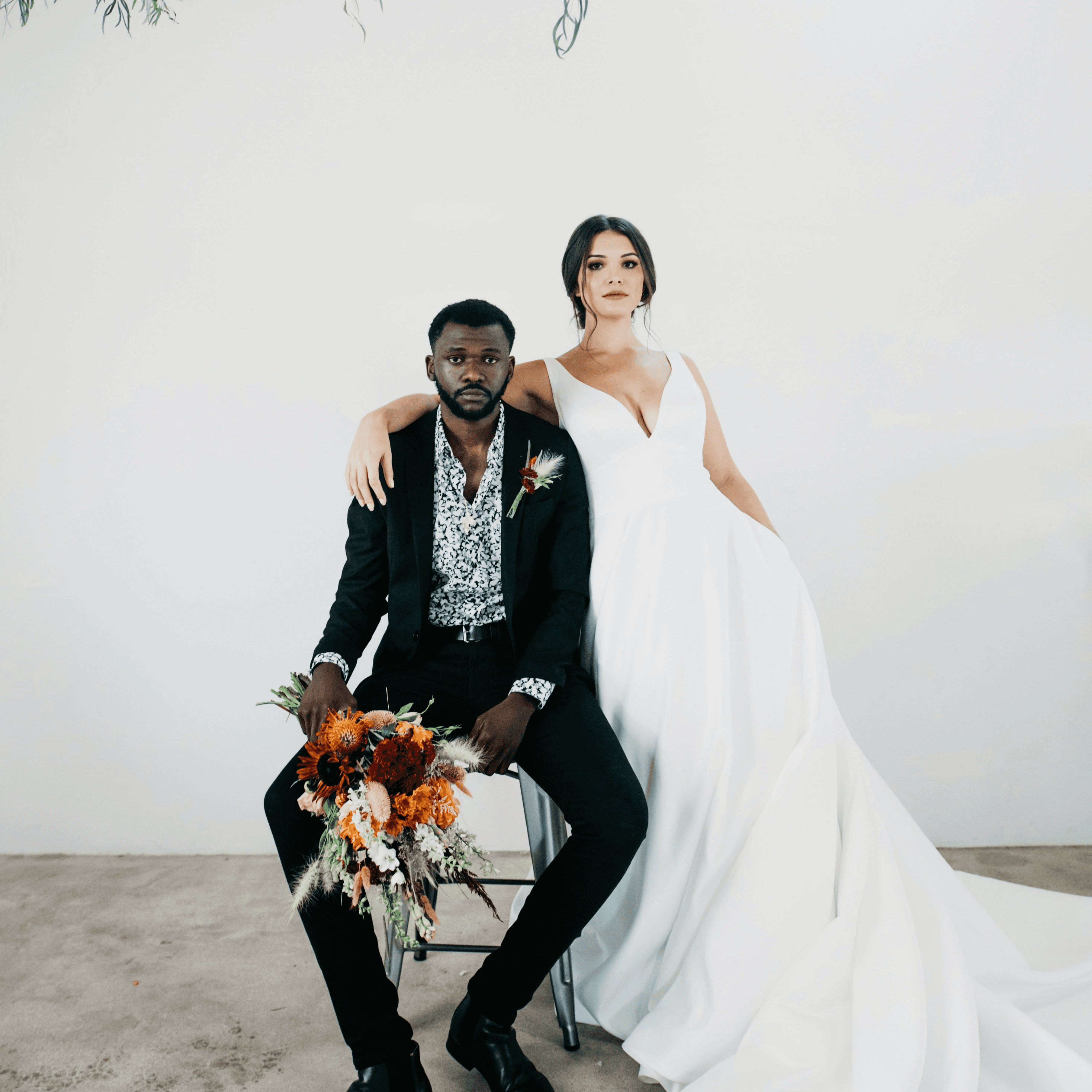 Bride and groom during a wedding ceremony.