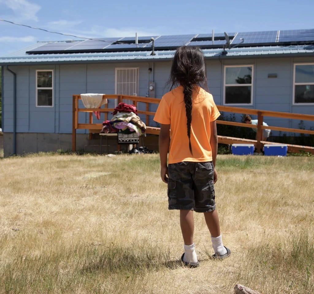 The very first solar array installed by the Alliance