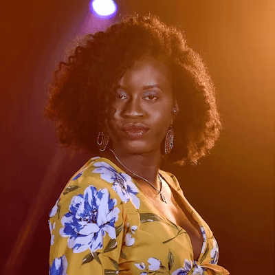 woman in black turtleneck shirt