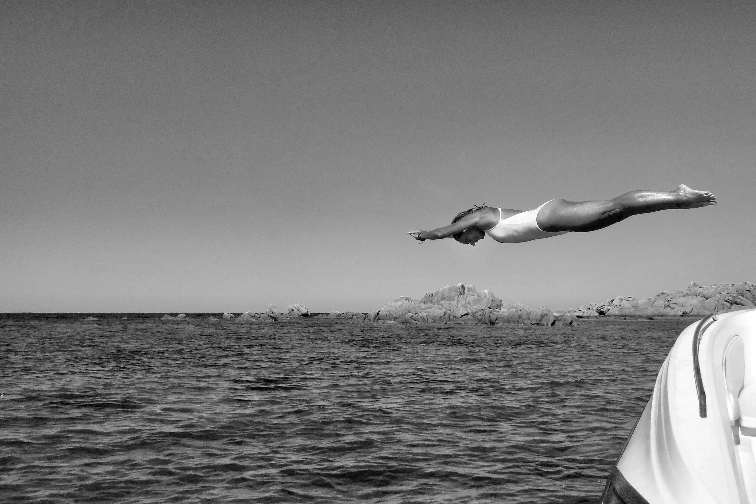 Palm trees against a bright white sky