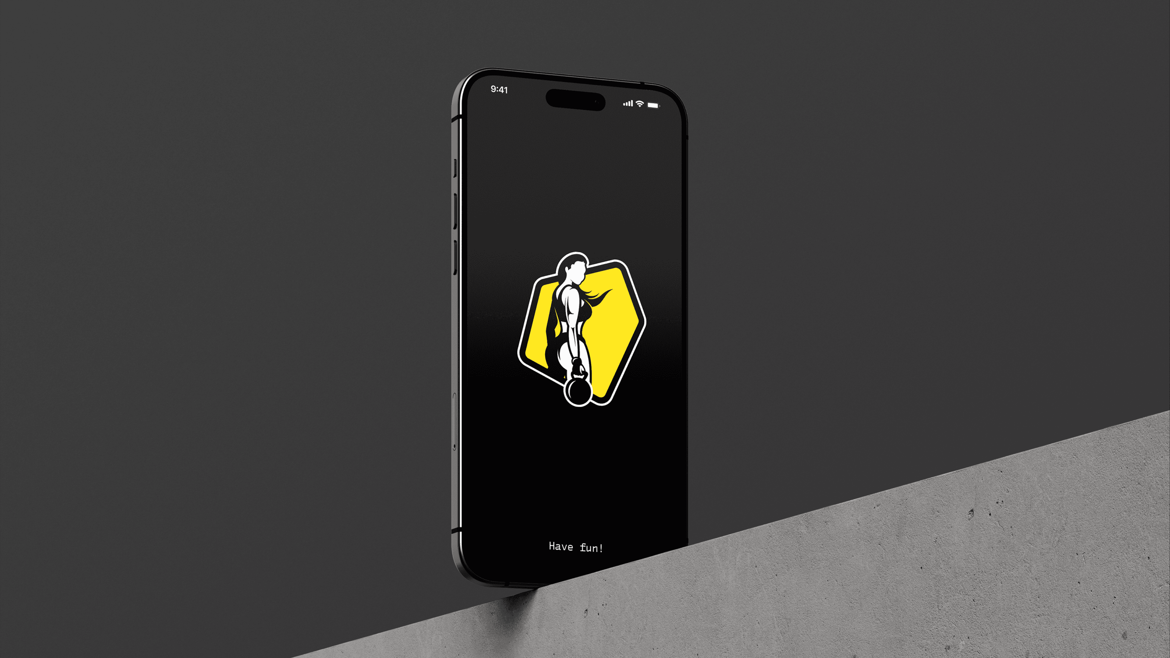 Iphone mockup with logo