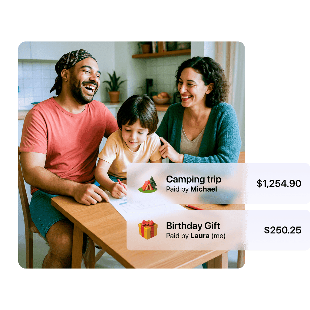 Family plans with camping trip and birthday gift examples