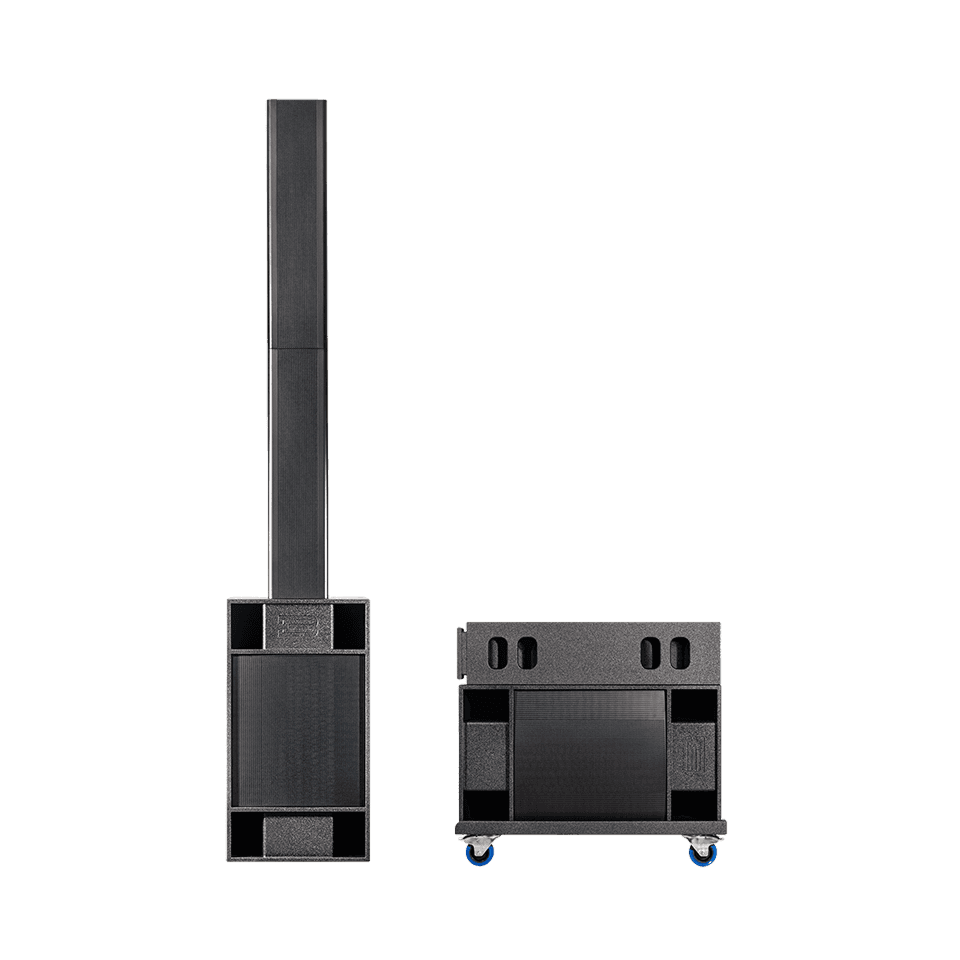 Speaker system with tower and subwoofer
