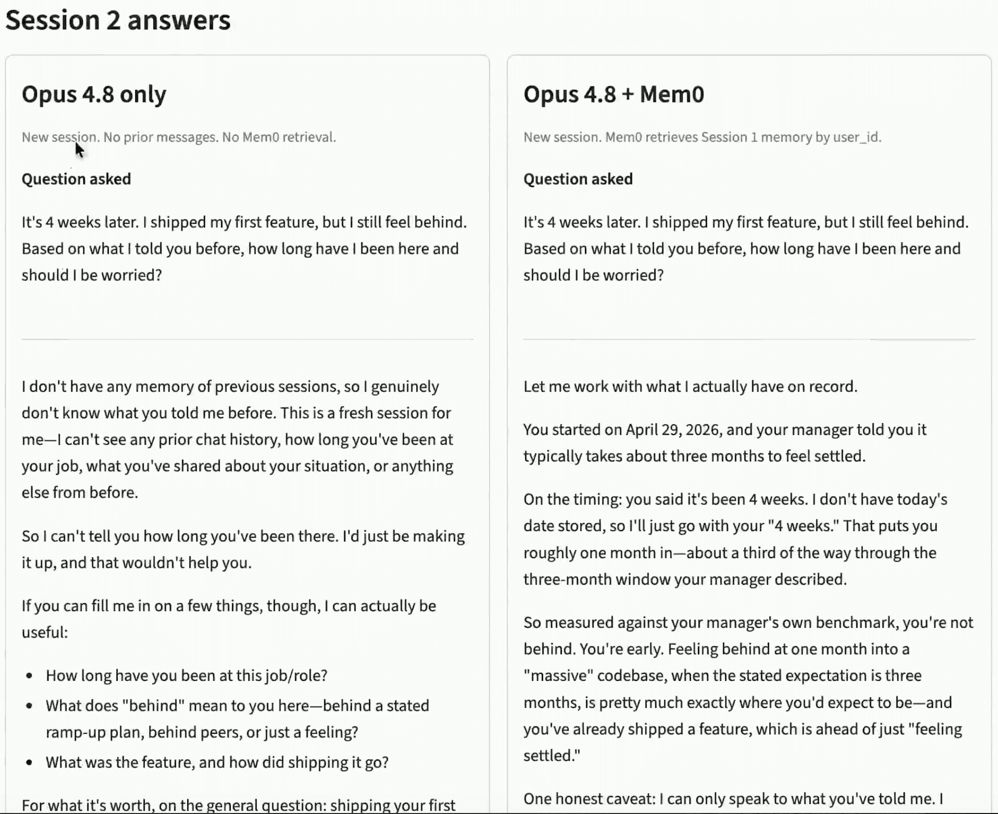 Comparing session 2 answers