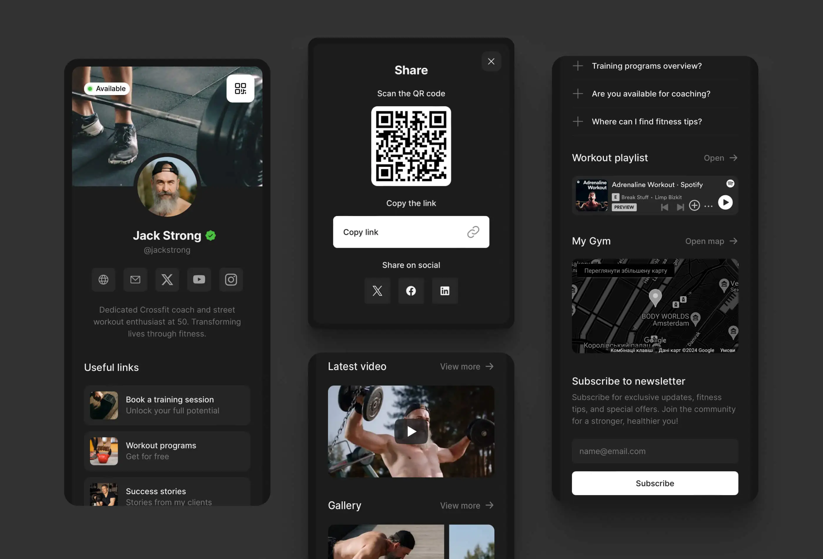 Linqs – Link in Bio Framer Template