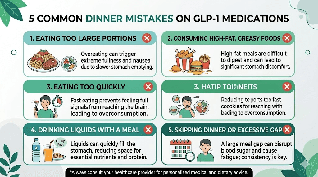 Five common GLP-1 dinner mistakes that sabotage weight loss results