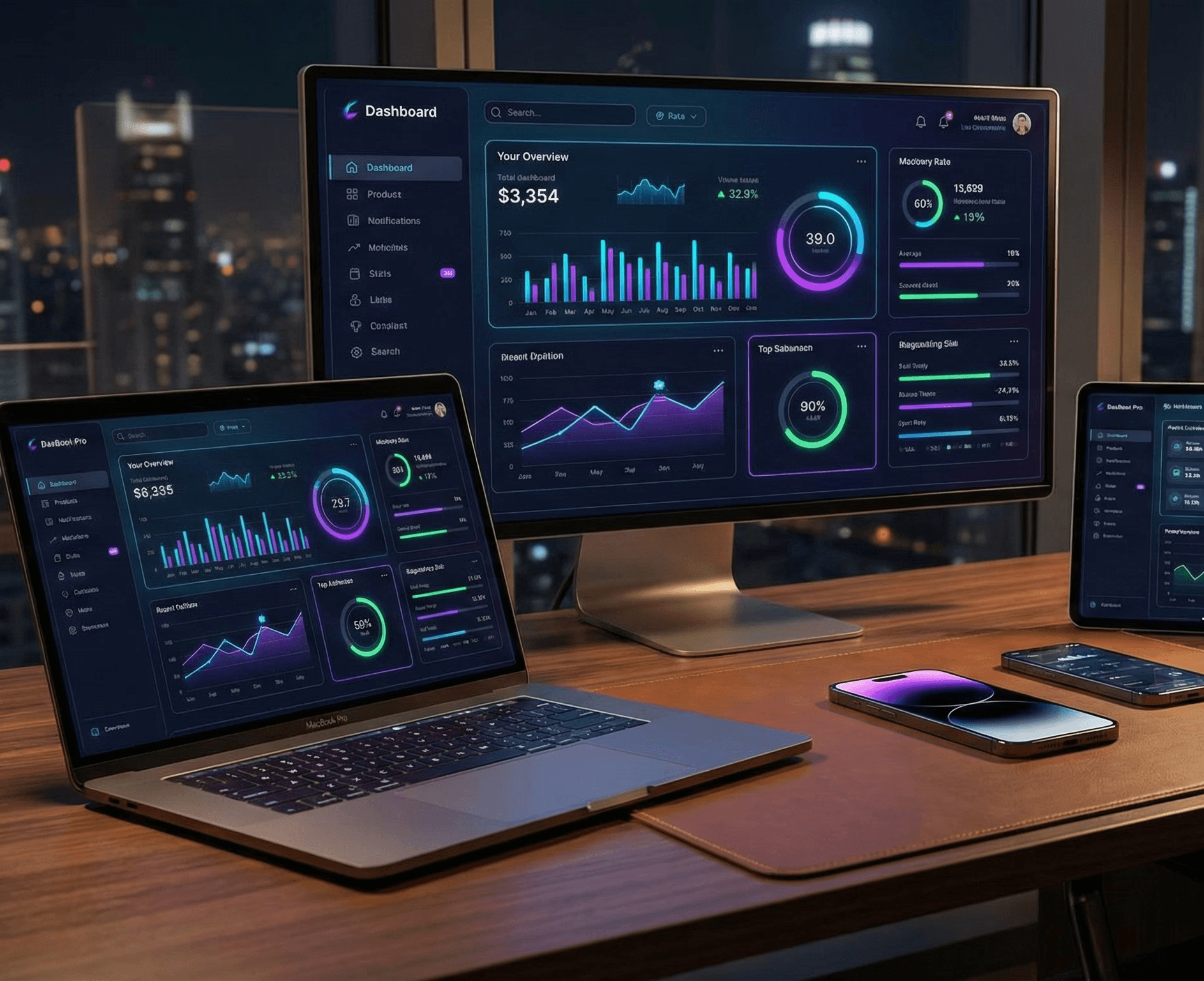 This image highlights Edikt Media’s UI/UX and website development services — creating modern, responsive, and user-friendly digital interfaces and websites for brands.