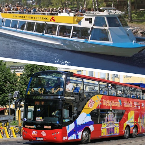 Helsinki Hop On-Hop Off -bussikierros & Kaunis kanavaristeily