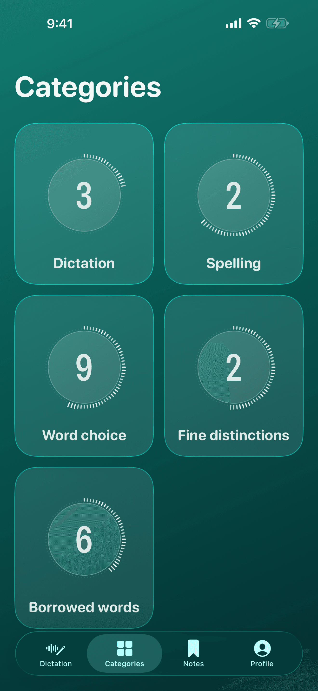 English spelling, word choice, fine distinctions and borrowed-word categories