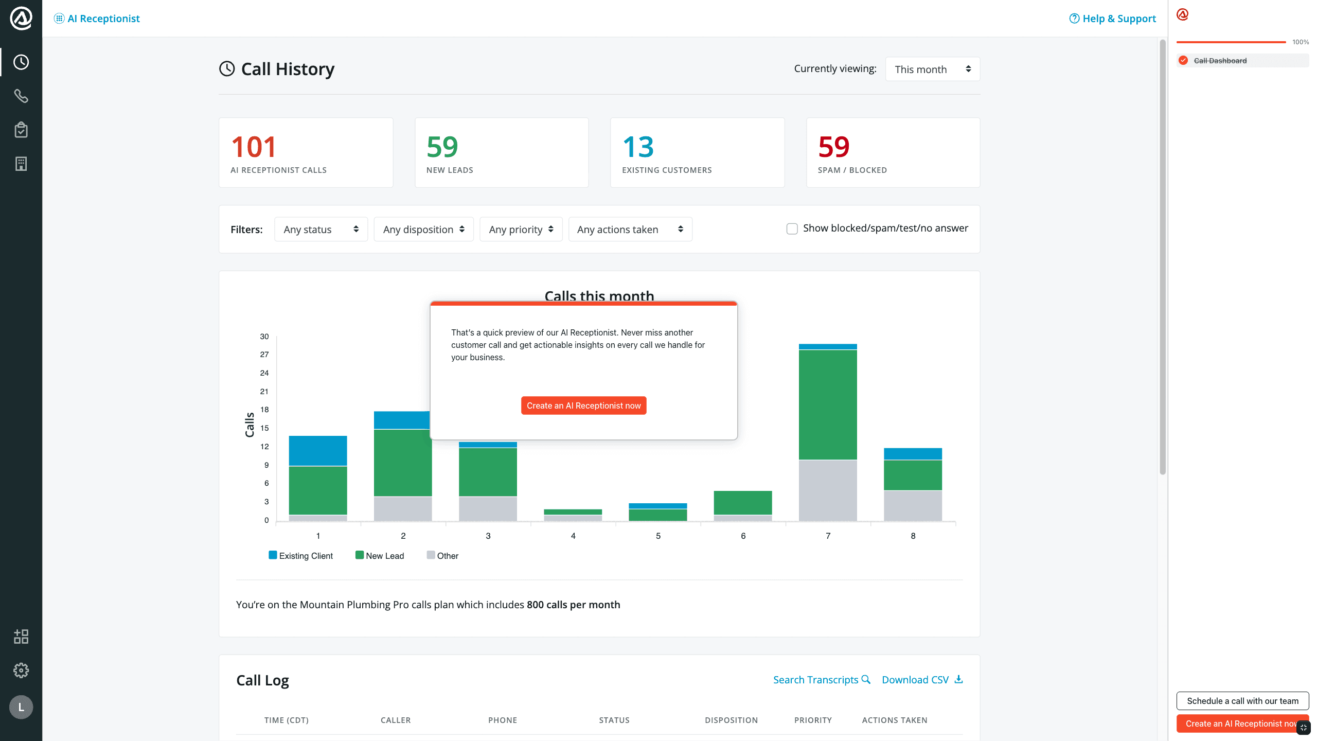 Smith AI Receptionist