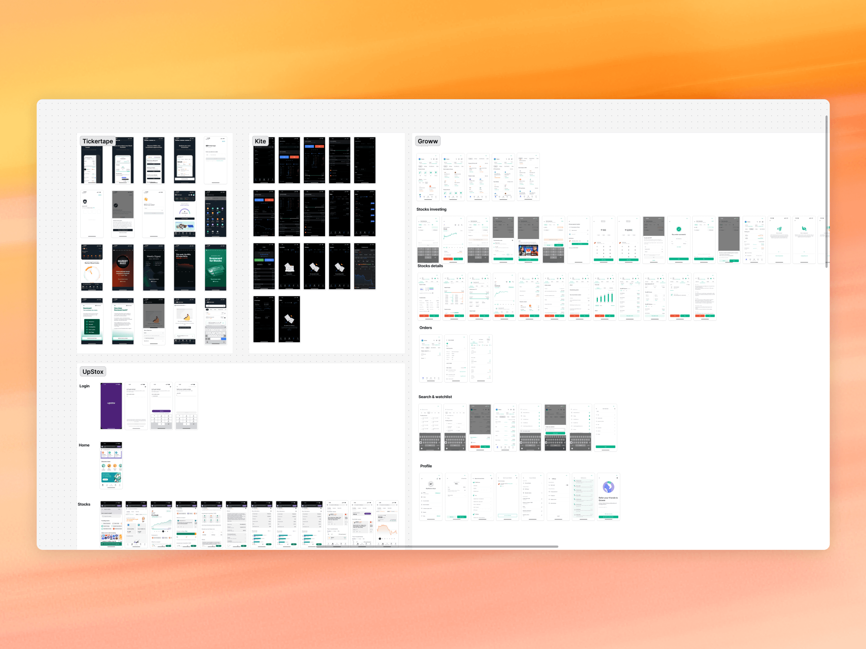 Documentation of the various requirements and inputs for a particular project