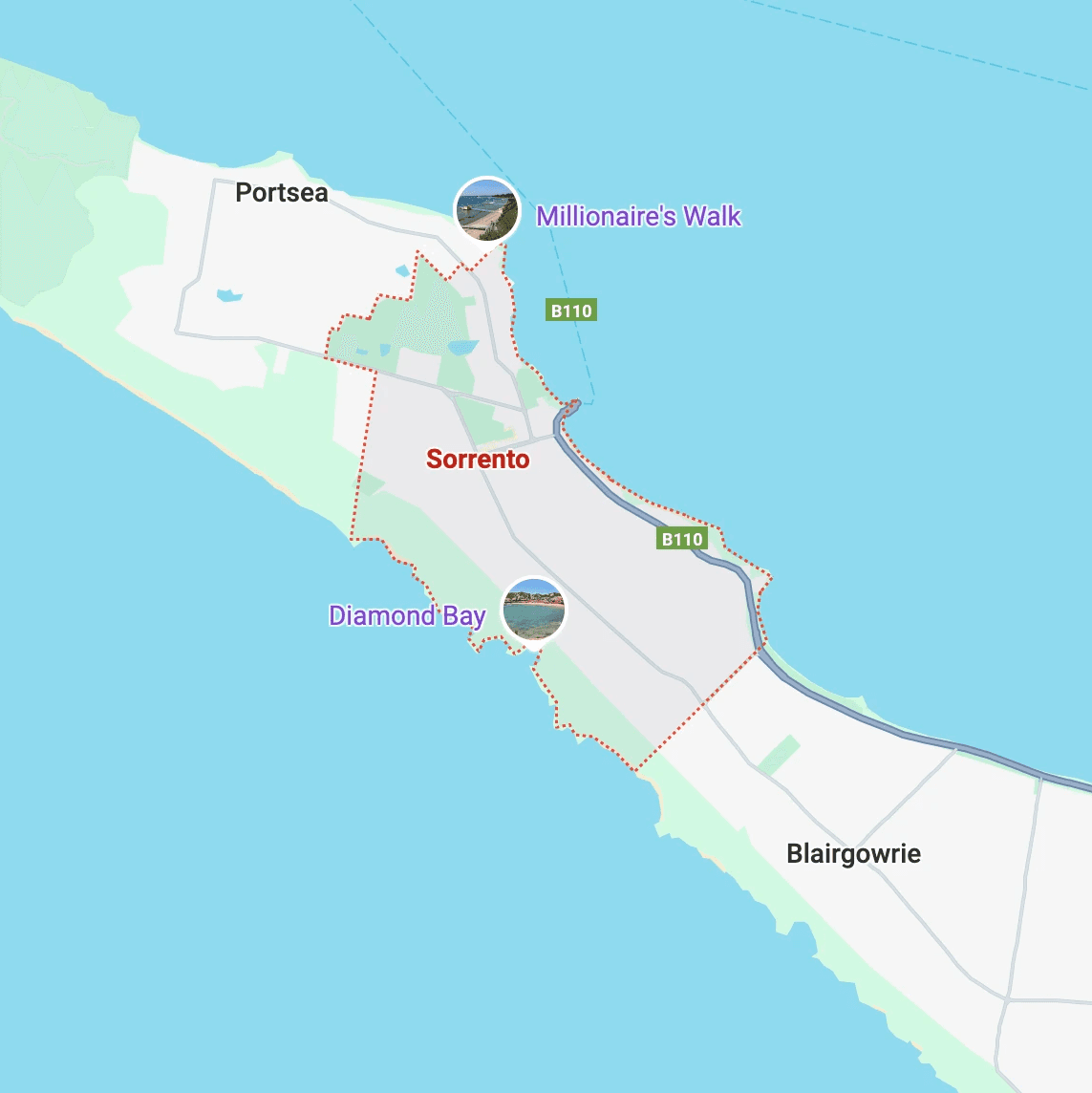 Map of Sorrento
