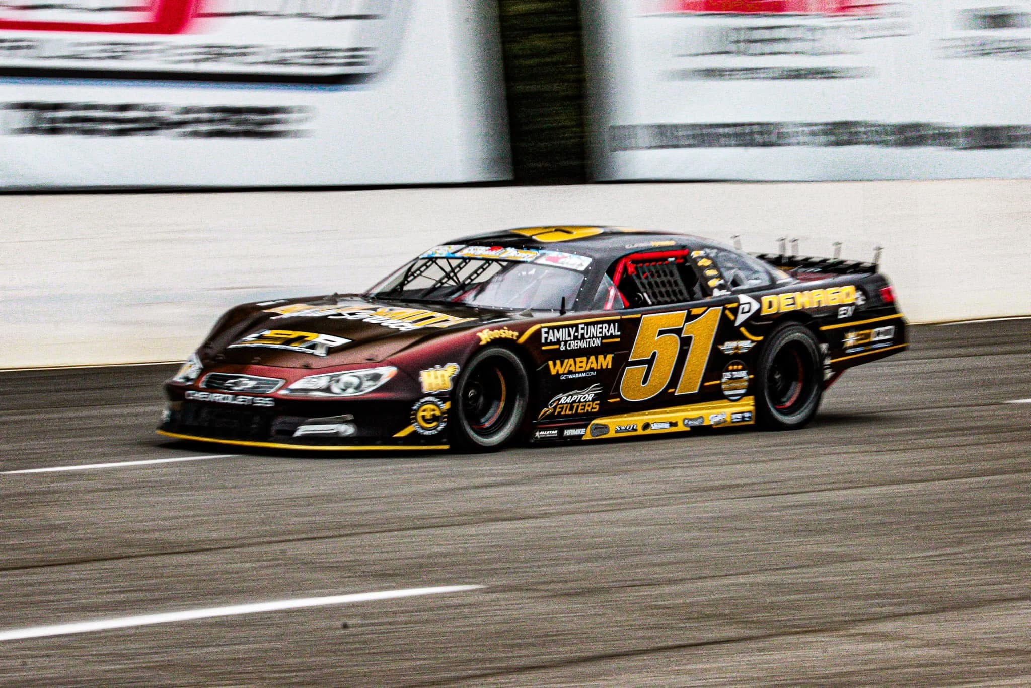 Stephen Nasse Racing #51 Super Late Model at 5 Flags Speedway practicing for the 57th annual Snowball Derby