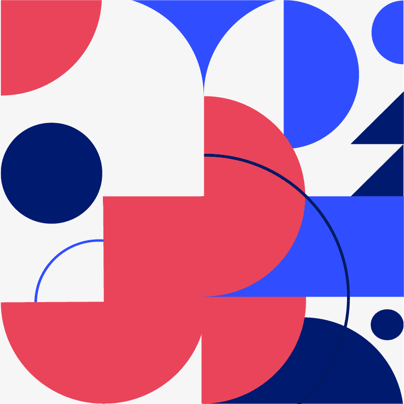 Red blue geometric pattern