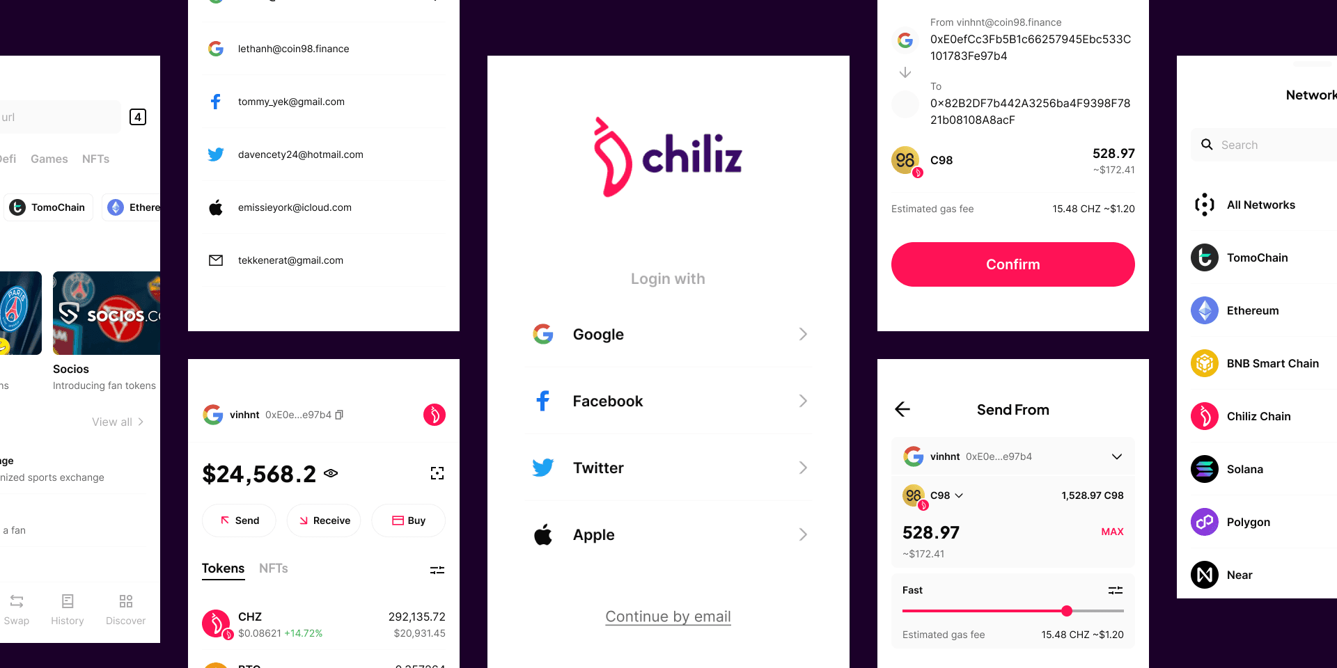 Multiple wallet outputs from the UI Config system