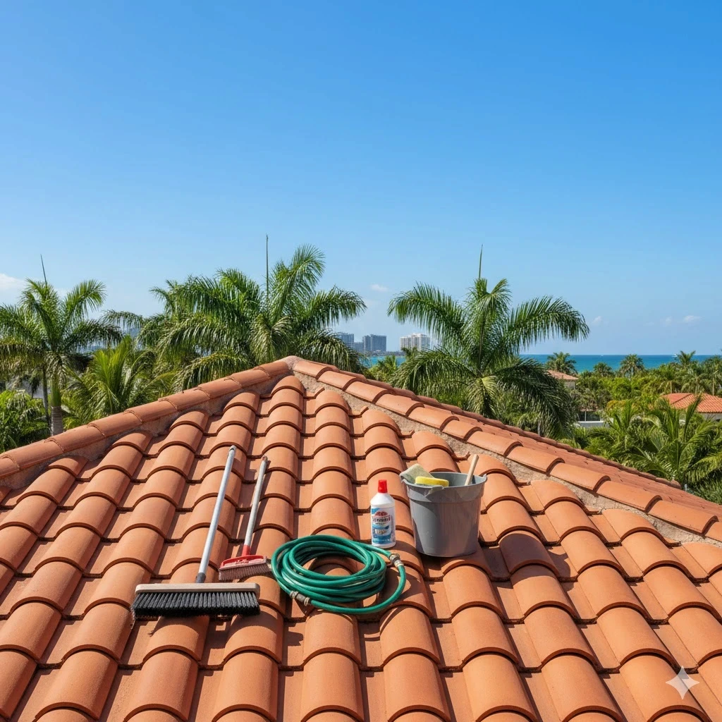 Maintenance tips for clay roofs in residential roofing Palm Beach.
