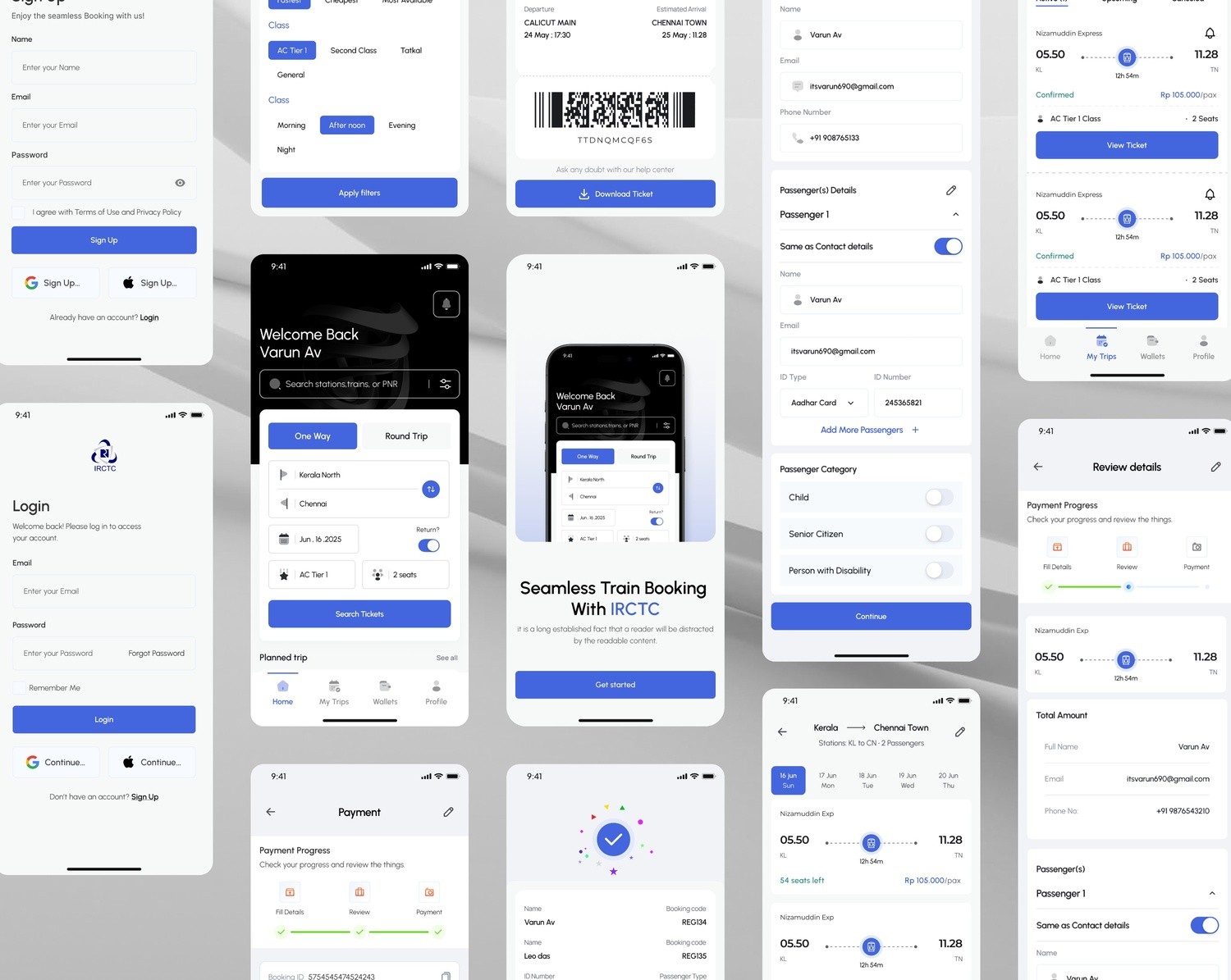 IRCTC Booking App Full Preview
