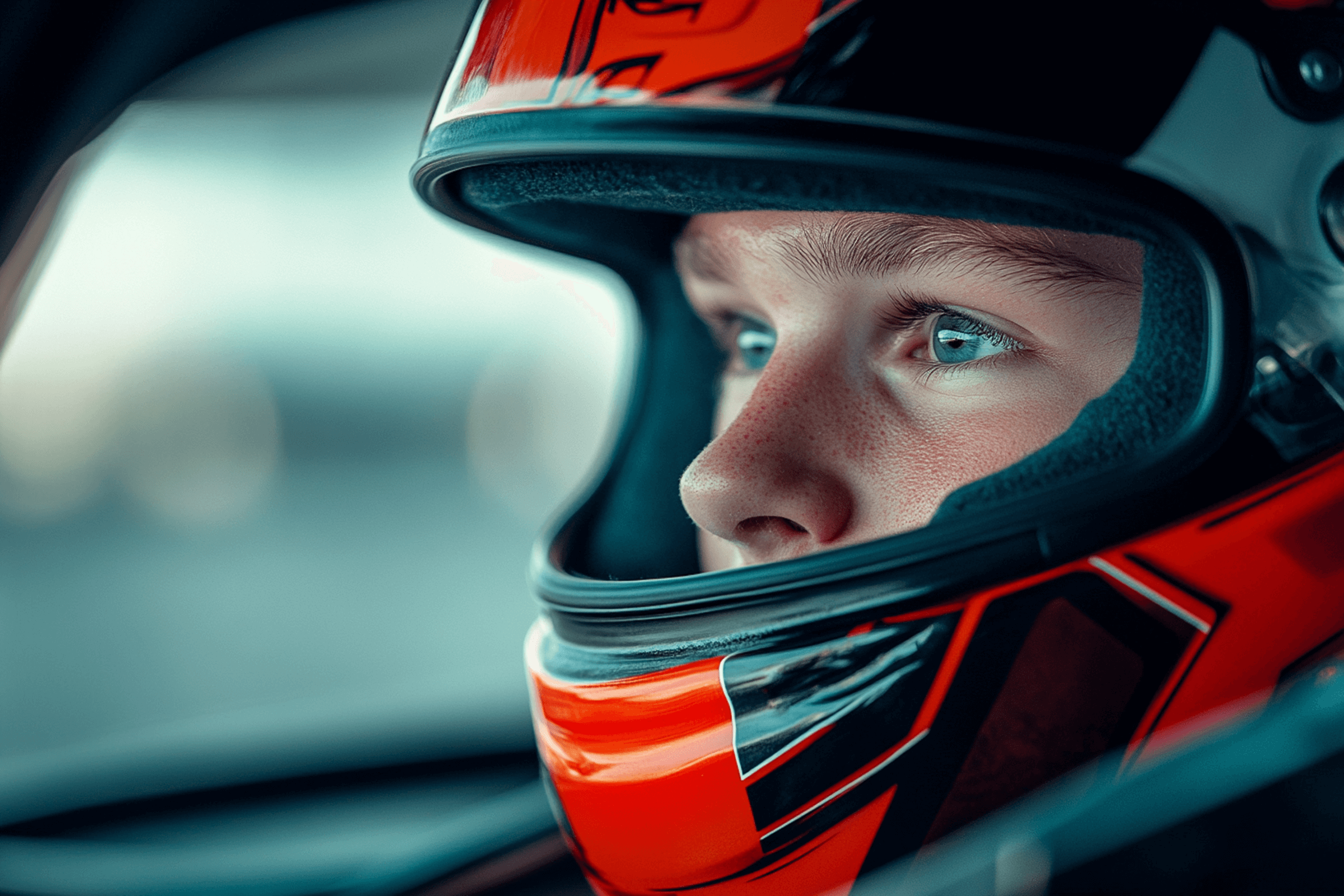 Focused Racer Portrait