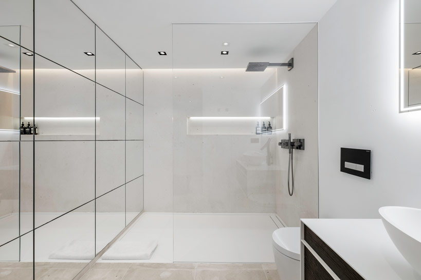 Suite Two ensuite bathroom sanctuary with monochrome design